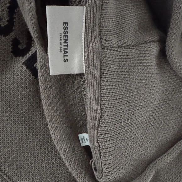 Essentials Fear of God Brown “Knit” Hoodie - Picture 3 of 3